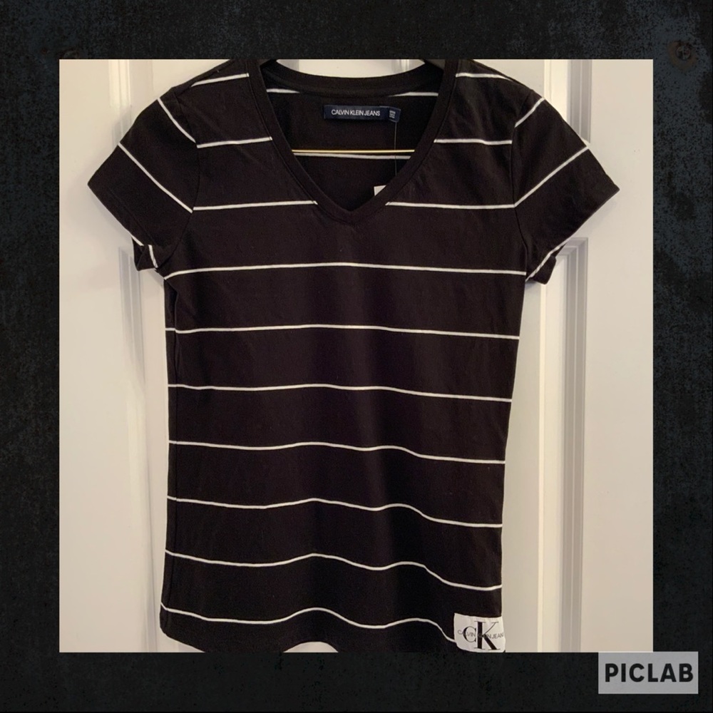 Calvin Klein Jeans T-Shirt - NWT - Small - Striped